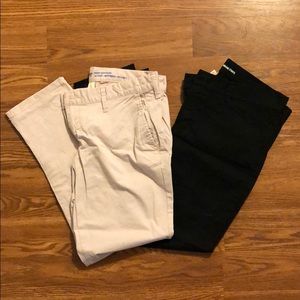 Gap lot of 2 Black and blush khakis